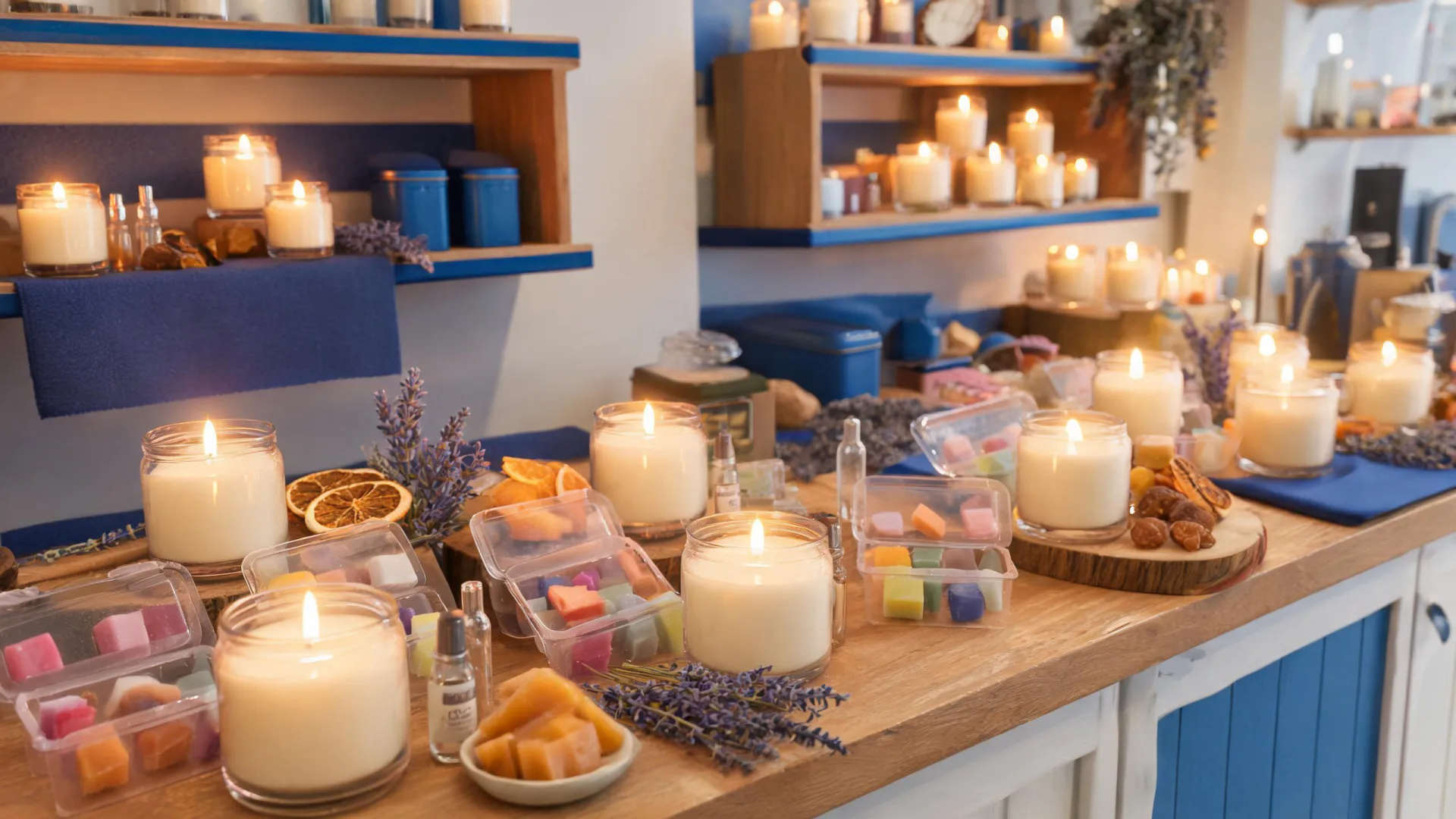 Glowing Yankee Candle fragrance studio