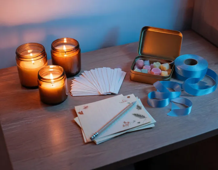 Candle service planning desk